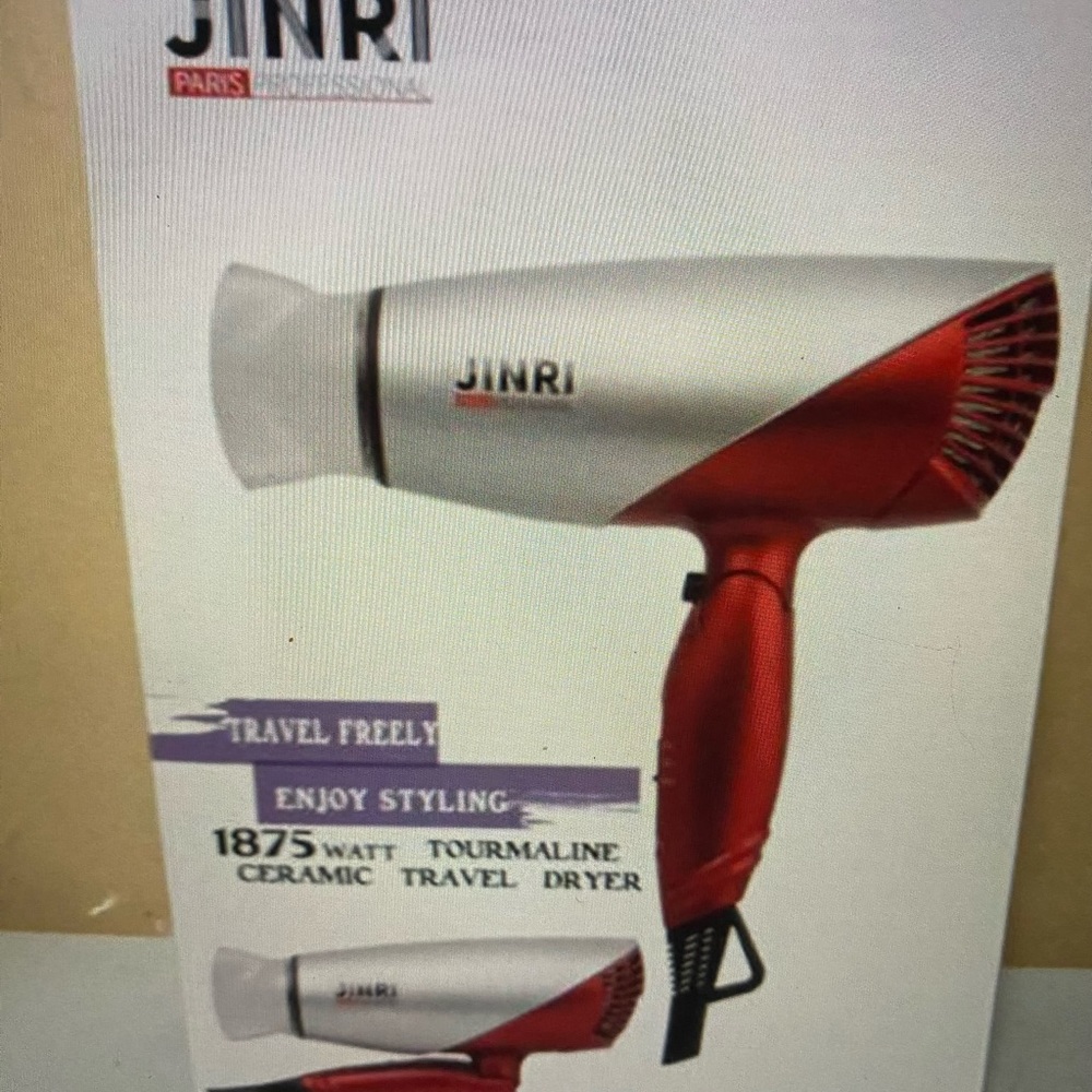 JINRI 1875W Travel Hair Dryer Blow Dryer  Foldable New in box